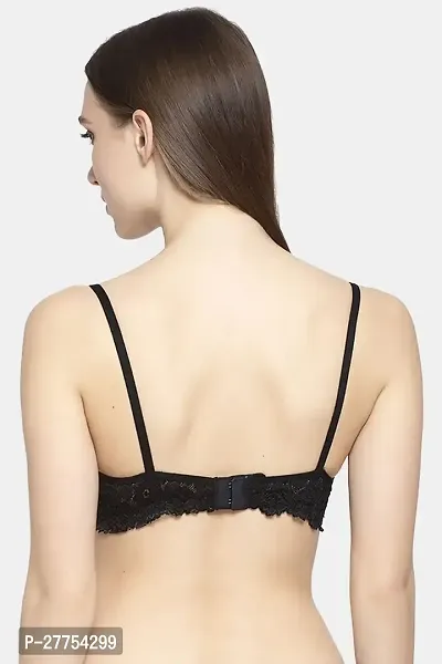 Stylish Black Cotton Solid Bras For Women-thumb4