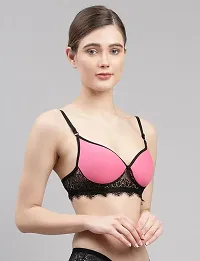 Women Red,Pink Cotton Bra Panty Set-thumb4