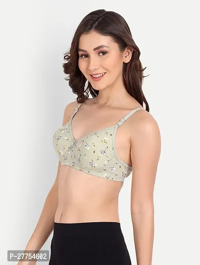 Stylish Green Cotton Solid Bras For Women-thumb3