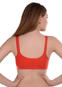 Stylish Red Cotton Solid Bras For Women-thumb2