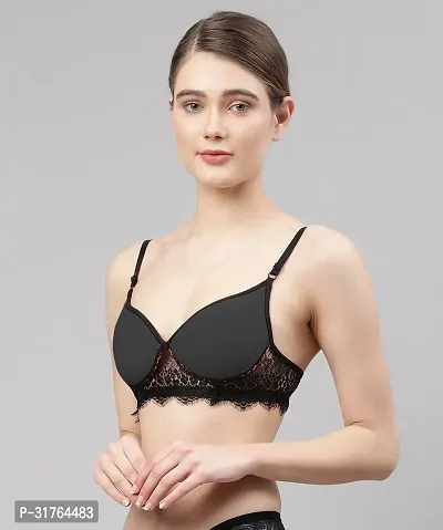 Women Black Cotton Bra Panty Set-thumb3