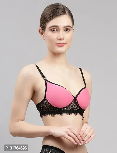 Women Pink Cotton Bra Panty Set-thumb2