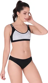 Stylish Cotton Bra Panty Set For Women-thumb1