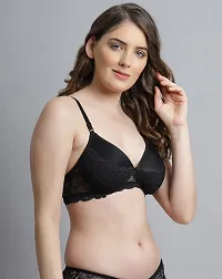 Women Pink,Black Cotton Bra Panty Set-thumb4