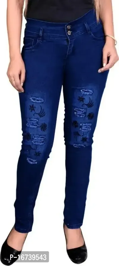 Regular Fit Jeans For Girls  Women  Denim Blue Jeans