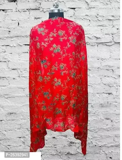 Elite Red Viscose Rayon Shawls  For Women