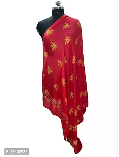 Elite Red Viscose Rayon Shawls  For Women-thumb0