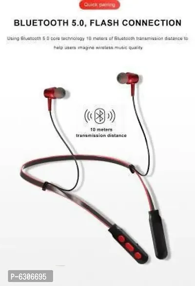Designer Neckband Bluetooth Headset - Red, In  Ear-thumb0
