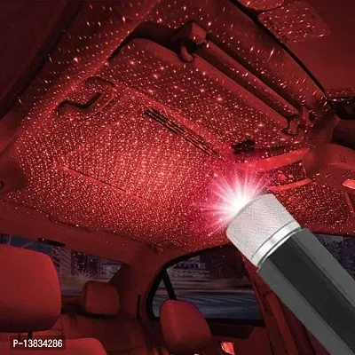 Interior Star   Atmosphere Projector Night Lights With Usb Fit Car, Ceiling, Bedroom, Party (Red)-thumb0