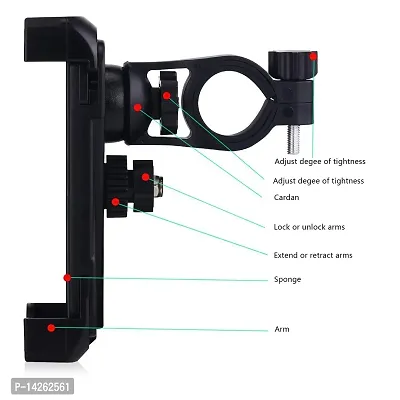 CH01 Universal Bike Mobile Holder 360 Degree Rotating Bicycle Motorcycle Cell Phone Cardle Mount-thumb4