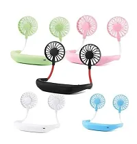 Neck Fan, Rechargeable Mini USB Personal Fan with 360 Rotation, 3 Adjustable Speeds for Home, Sport, Camping, Beach, Travel, Office (Multicolor)-thumb1