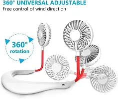 Neck Fan, Rechargeable Mini USB Personal Fan with 360 Rotation, 3 Adjustable Speeds for Home, Sport, Camping, Beach, Travel, Office (Multicolor)-thumb2