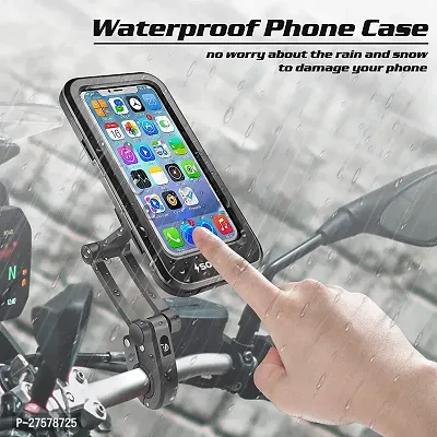 Bike Phone Mount Waterproof Cell Phone Holder 360 Rotation Motorcycle Phone Case Universal Bicycle Handlebar Phone Mount with Sensitive Touch Screen Fit Below 4-7.2 Inches Smartphone-thumb3