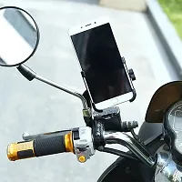 Universal Mobile Holder for Scooty, Bike Mobile Stand Holder Metal Body-thumb1