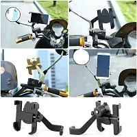 Universal Mobile Holder for Scooty, Bike Mobile Stand Holder Metal Body-thumb2