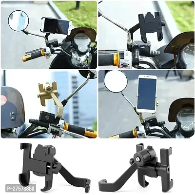 Universal Mobile Holder for Scooty, Bike Mobile Stand Holder Metal Body-thumb3