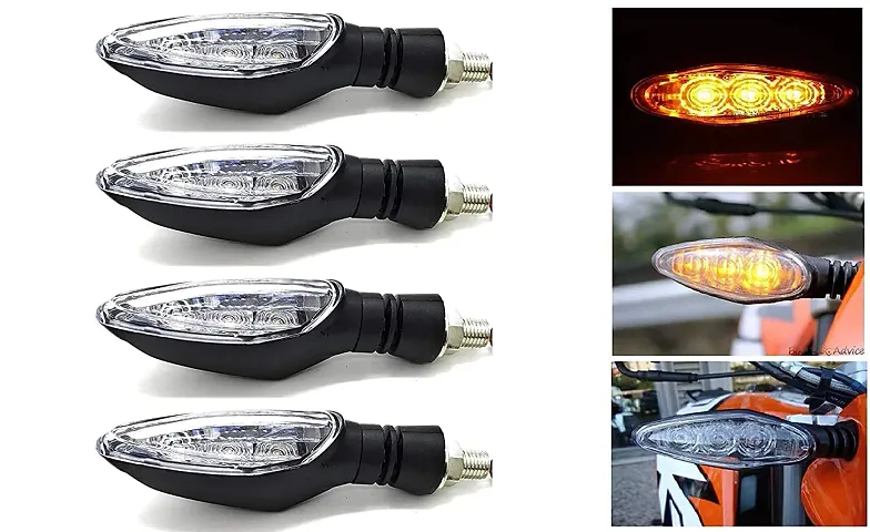 Iivaas Amber 3 LED Turn Signal Indicator Light Lamp for All KTM Bikes (Set of 4)