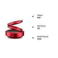 Iivaas Solar Car Fragrance Double Ring Rotating Car Aromatherapy Home Office Air Fresher Decoration Perfume Diffuser (Red)-thumb2