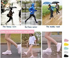 Non-Slip Silicone Rain Shoe Cover Waterproof Reusable Foldable Overshoes (Random color) (Large- (size7-11))-thumb3