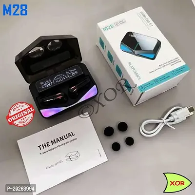 M28 Wireless Bluetooth Earbuds with Touch Control and Dual LED Charging Display, 180H Playtime Headphones with Noise Cancellation Low Latency Gaming.-thumb2