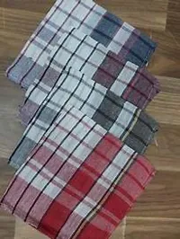 Designer Multicoloured Cotton Checked Hand Towels-thumb2