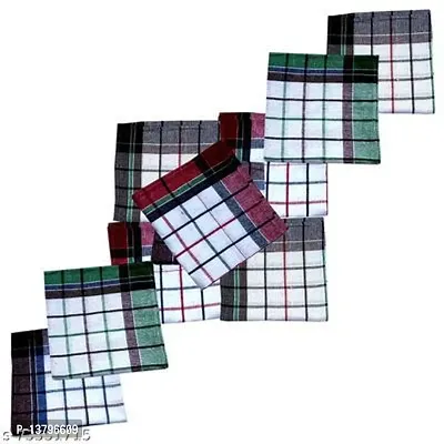 Designer Multicoloured Cotton Checked Hand Towels-thumb0