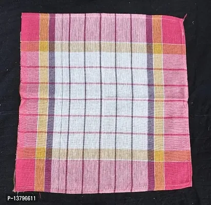 Designer Multicoloured Cotton Checked Hand Towels-thumb4