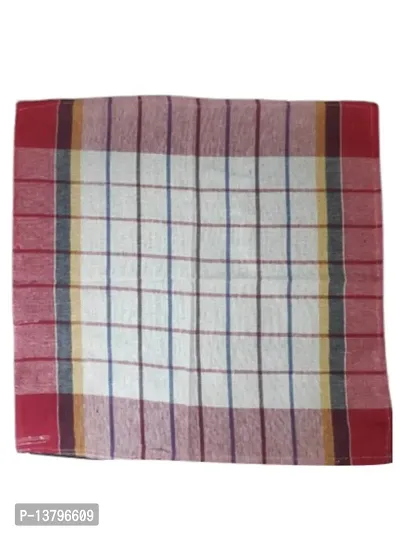 Designer Multicoloured Cotton Checked Hand Towels-thumb5