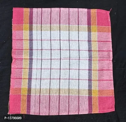Designer Multicoloured Cotton Checked Hand Towels-thumb4