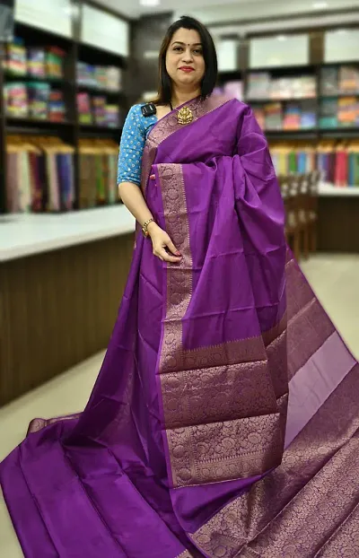 Stylish Pure Silk Embellished Saree with Blouse piece