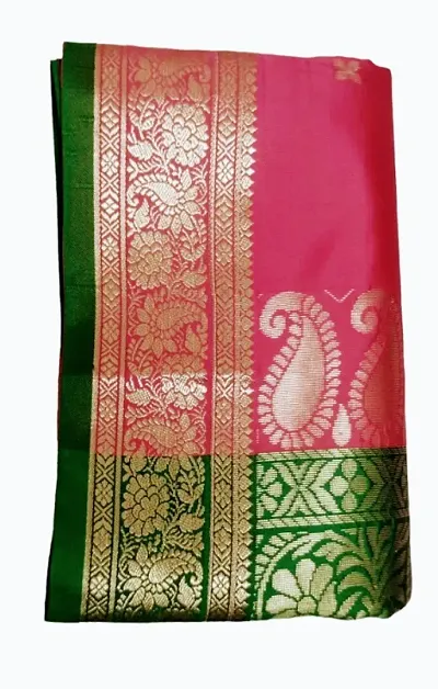 Attractive Polyester Saree with Blouse piece 