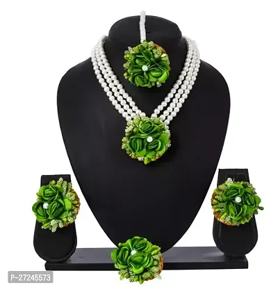 Beautiful Green Handmade Jwellery Set For Women