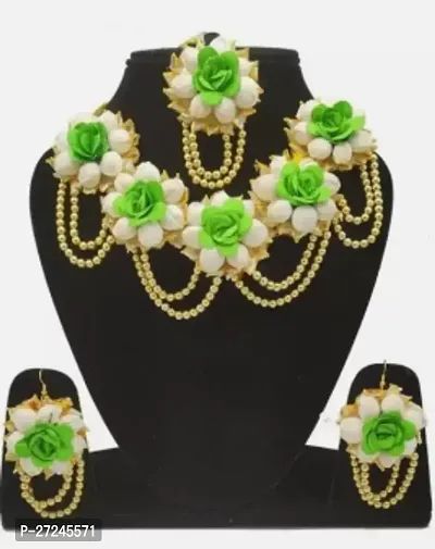 Beautiful Green Handmade Jwellery Set For Women-thumb0