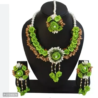 Beautiful Green Handmade Jwellery Set For Women-thumb0