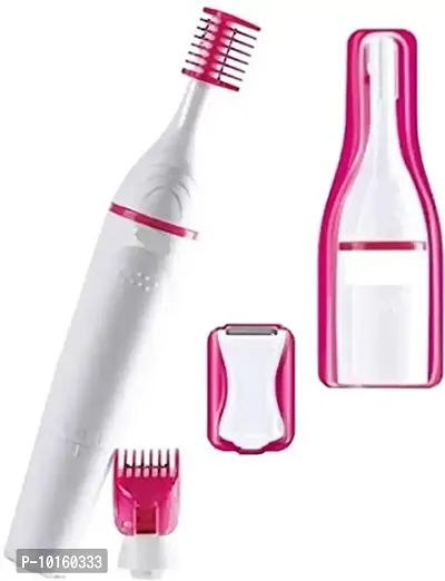 mammica mm sweet Eyebrow body bikini Trimmer908 Body Groomer 10 min Runtime 2 Length Settings  (Pink, White)-thumb0