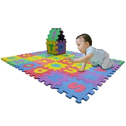 Puzzle Mat; Learning Board Alphabet and Number Floor Mats, Building Blocks