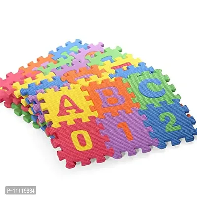 36 Pieces Mini ABCD Alphabet Blocks Puzzle Foam Mat for Kids, Interlocking Learning Alphabet and Number Mat for Kids