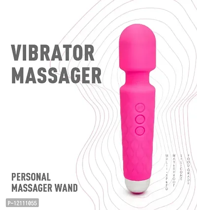 Massager Cordless Full Body vibrator Machine for Pain Relief, Handheld Back Massage Machine with Medical Grade Silicone, Fast Charging [multicolour]