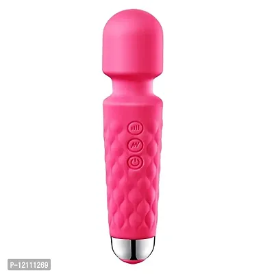Rechargeable Body Massager for Women and Men / Handheld Waterproof Vibrate Wand Massage Machine with 20 Vibration Modes - 8 Speeds, Battery Powered, Full Body Massager Multicolour-thumb0