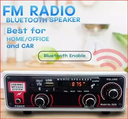 New PowerFull USB FM Radio With AC/DC Power Supply And Built in Speaker with Bluetooth,