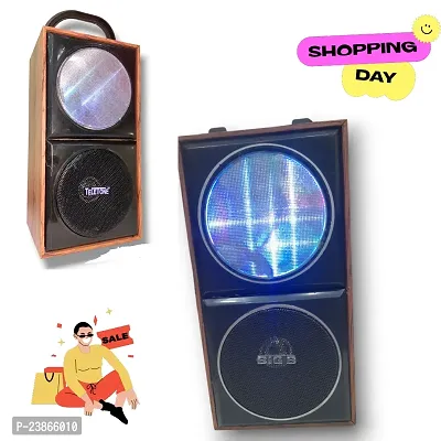 Portable Wooden Box Wireless High quality Super Bass Bluetooth Speaker 15 W Bluetooth Laptop/Desktop Speaker  (Multicolor, Stereo Channel)-thumb2