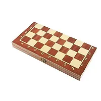 !1 Inch Wooden Foldable Chess Board | Chess Game with 32 Pieces Of Chess Coins/Pawns | Brain Exercise Game-thumb2