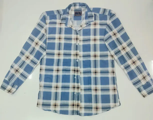 Stylish Blue Checked Shirt For Men