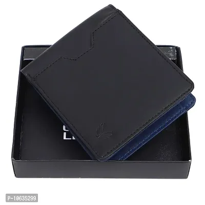Cadeau High Quality Genuine Leather Wallet/Purse for Men's and Boy's (Color-Blue)-thumb0