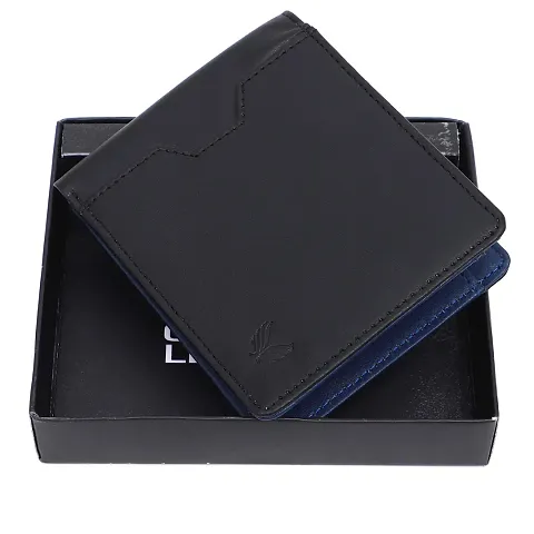 Cadeau High Quality Genuine Leather Wallet/Purse for Men's and Boy's (Color-Blue)