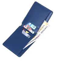 Cadeau High Quality Genuine Leather Wallet/Purse for Men's and Boy's (Color-Blue)-thumb3