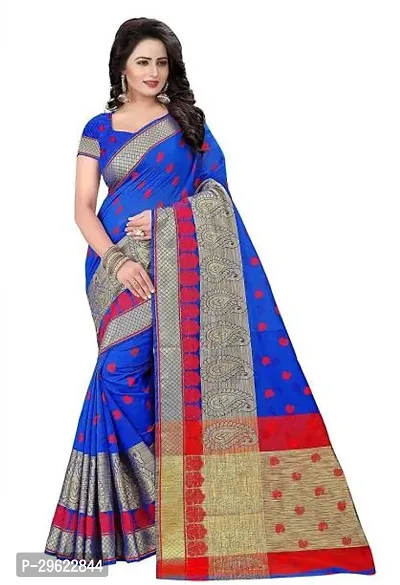 Stylish Chiffon Blue Printed Saree with Blouse piece