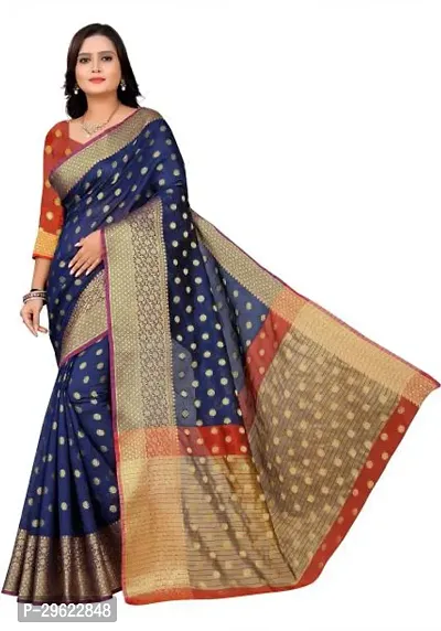 Stylish Chiffon Purple Printed Saree with Blouse piece-thumb0