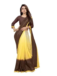 Beautiful Georgette Moti Look Saree With Blouse Piece-thumb2