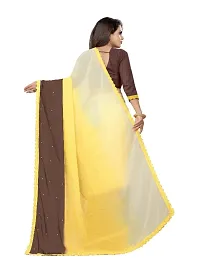 Beautiful Georgette Moti Look Saree With Blouse Piece-thumb1